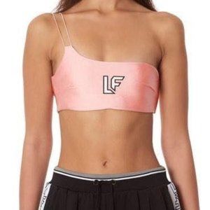 LF the Brand Pink One Shoulder Swim Top